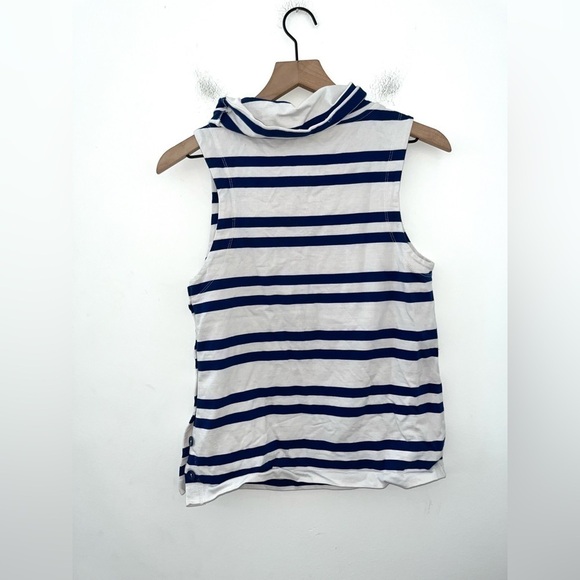ANTHRO MAEVE Striped Sailor Cowl-Neck Sleeveless Knit White Blue Size Small - Picture 9 of 11